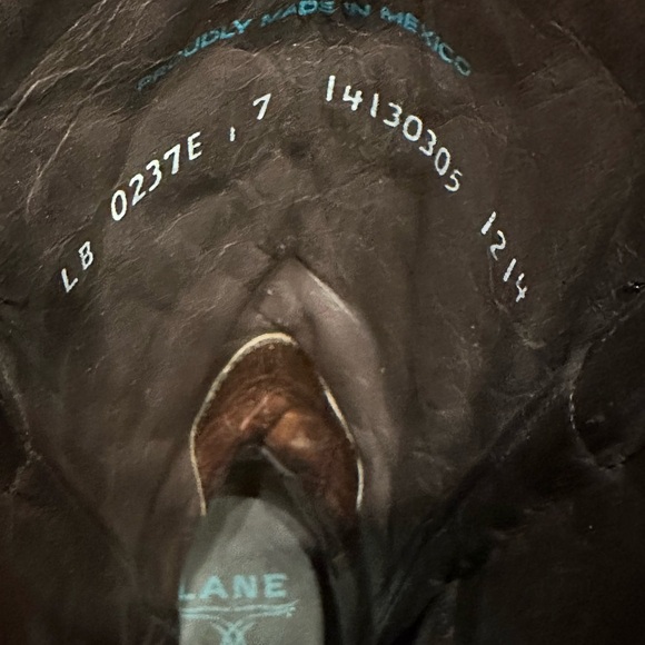 Lane Robin Brown Turquoise Floral Cowboy Boots Birds RARE Wedding Rodeo Cowgirl - Picture 7 of 7